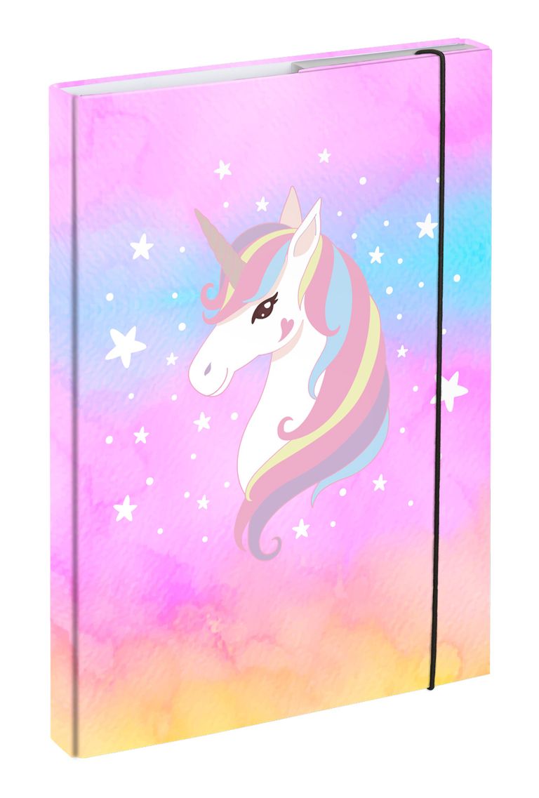 Levně BAAGL Desky na školní sešity A4 - Rainbow Unicorn