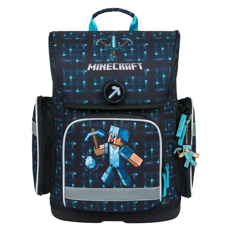 Levně BAAGL Školní aktovka Ergo Minecraft Blue Axe