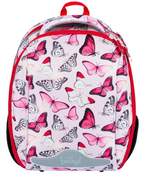 BAAGL Školní aktovka Shelly Motýlci