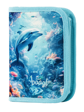 BAAGL Školní penál jednopatrový Delfín