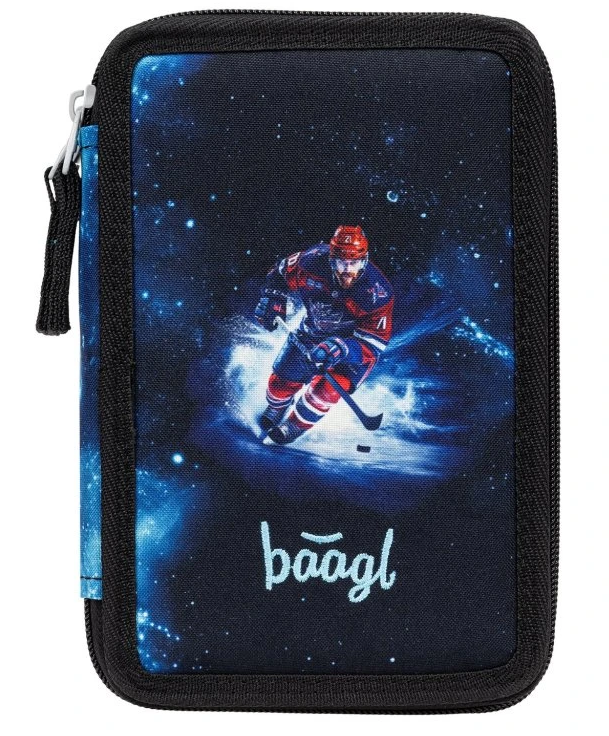 BAAGL Školní penál třípatrový Hokej