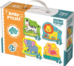 Obrázek produktu: Baby puzzle Zvířata na safari 4 v 1 (3,4,5,6 dílků)