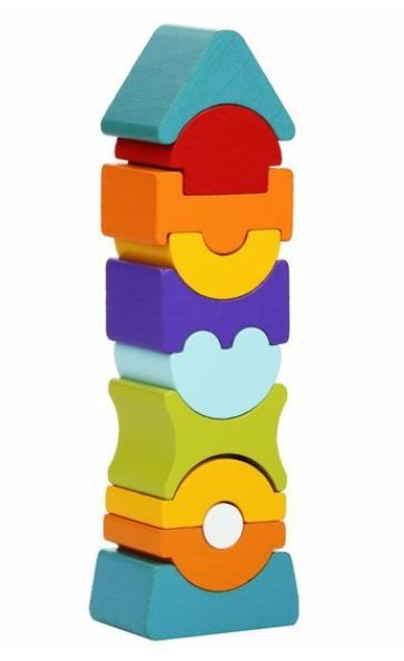 Balanční věž IX - dřevěná skládačka 11 dílů