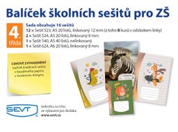 Obrázek produktu: Balíček školních sešitů pro 4. třídu ZŠ