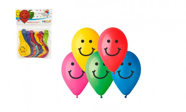 Balonky nafukovací - potisk Smile 26 cm, 10ks