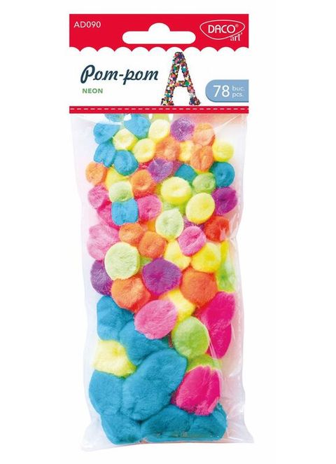 Obrázek produktu: Bambulky neonové - 78 ks