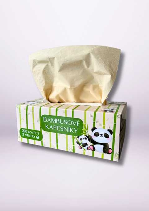 Obrázek produktu: Bambusové kapesníky 2 vrstvé - 200 ks