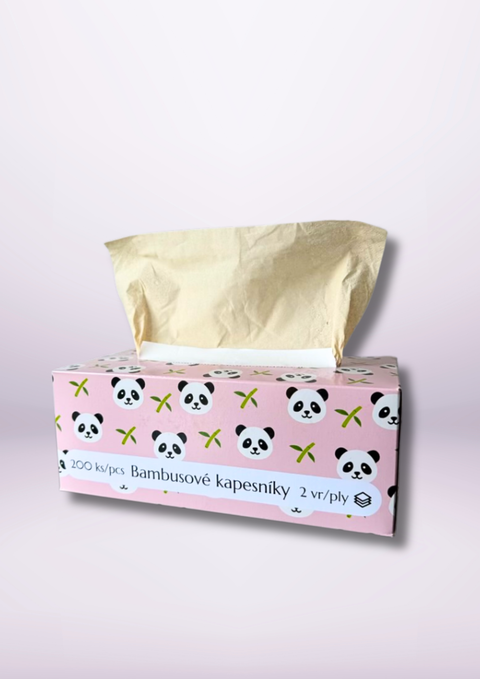 Obrázek produktu: Bambusové kapesníky 2 vrstvé - 200 ks
