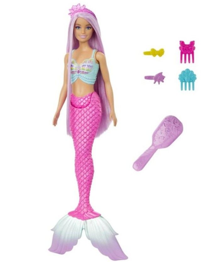 Barbie Mořská panna Panenka Dlouhé vlasy HRR00