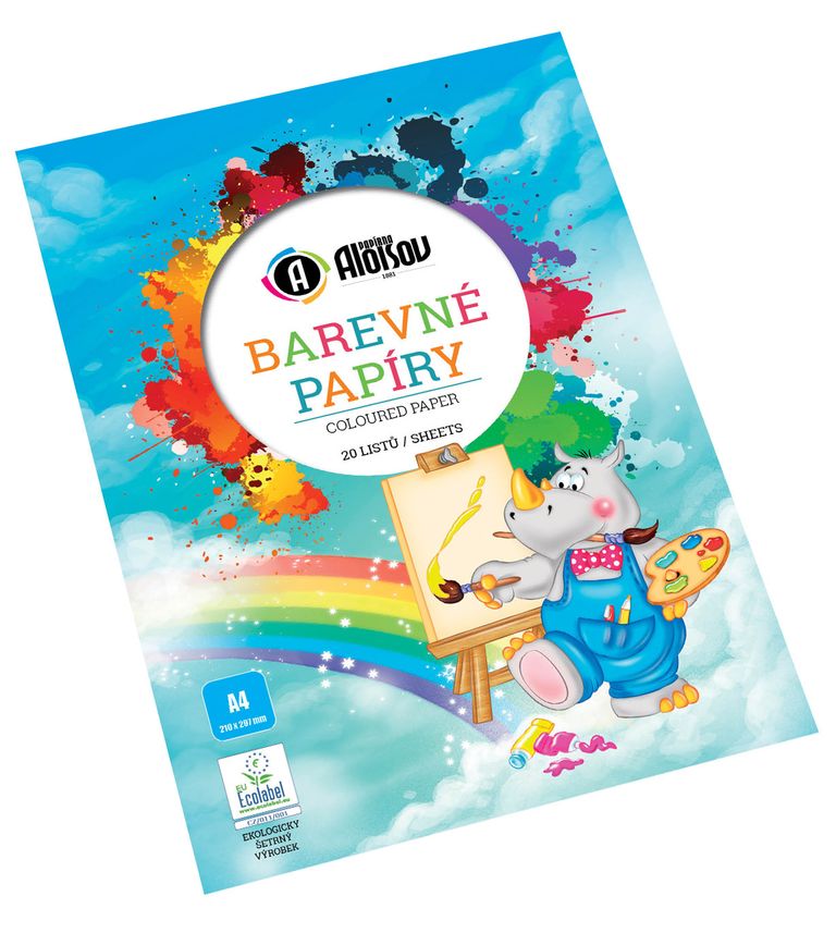 Barevné papíry A4, 80 g - 20 listů