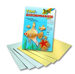 Obrázek produktu: Barevný papír 130 g, A4 - 10 ks - barva stříbrná a zlatá