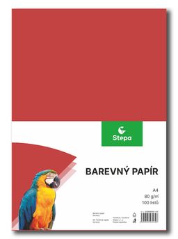 Obrázek produktu: Barevný papír A4 80 g - 100 ks - červený