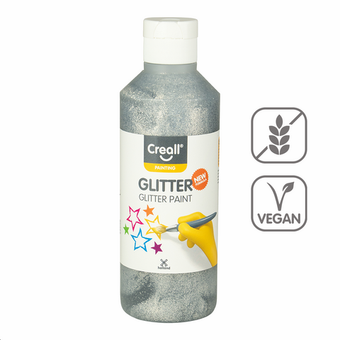 Obrázek produktu: Barva Creall Glitter, 250 ml, stříbrná