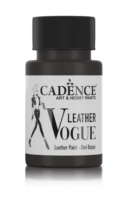 Barva na kůži Cadence Leather Vogue, 50 ml - black, černá