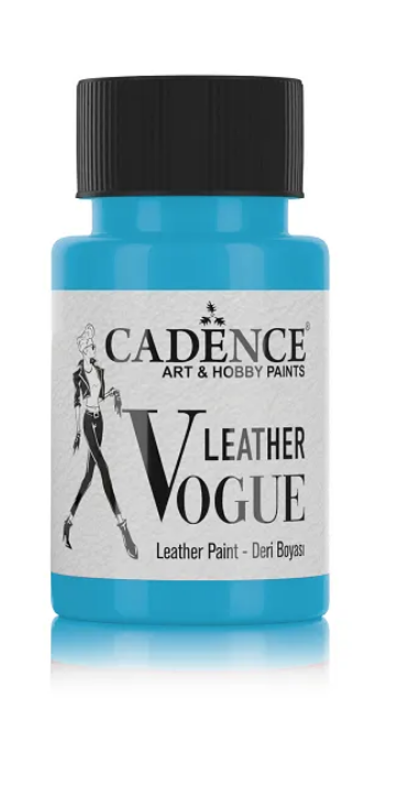 Levně Barva na kůži Cadence Leather Vogue, 50 ml - light turquoise, sv. tyrkysová