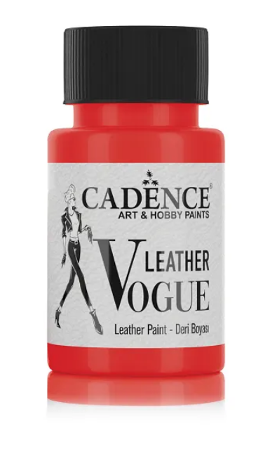 Obrázek produktu: Barva na kůži Cadence Leather Vogue, 50 ml - red, červená