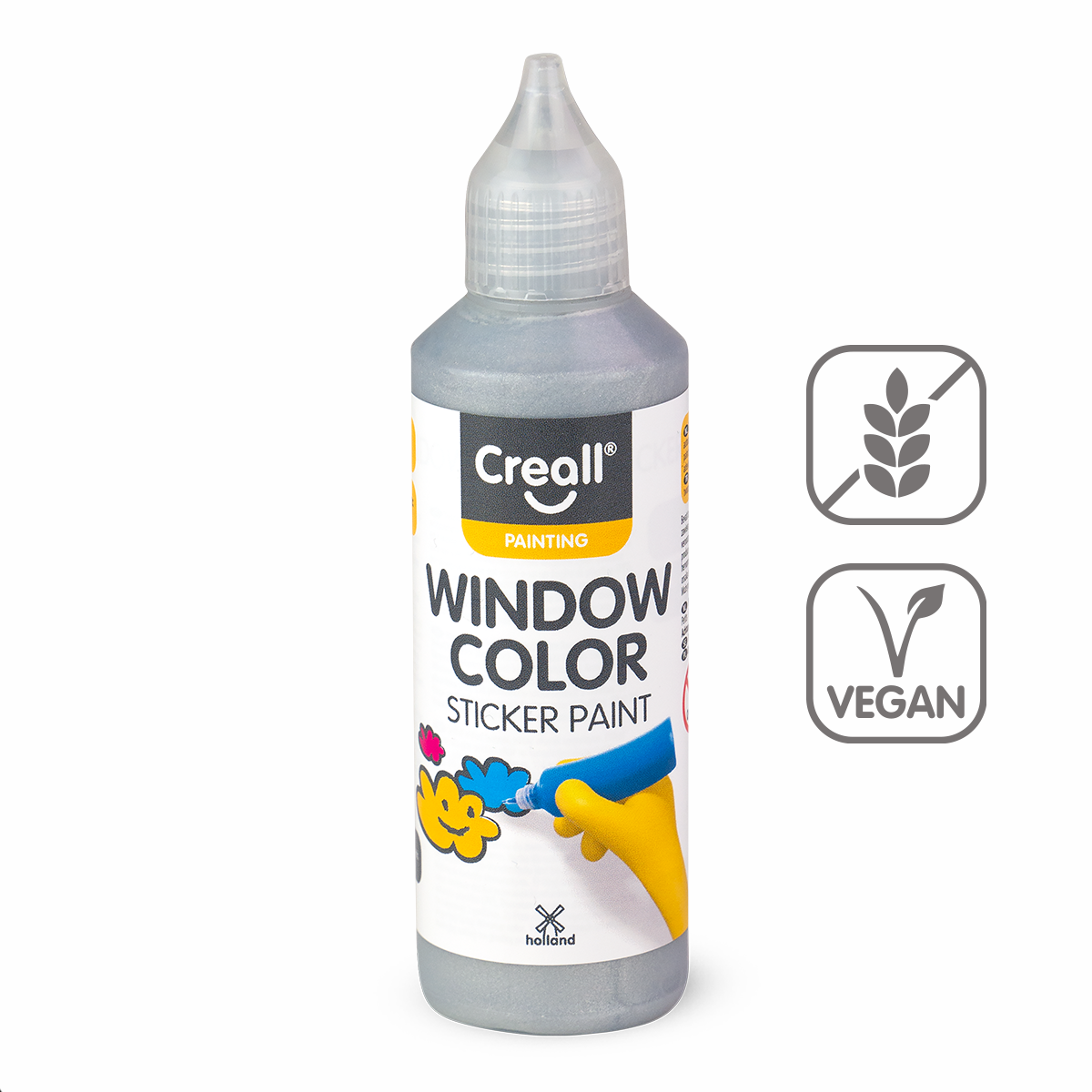 Barva na sklo Creall Window color, 80 ml, stříbrná