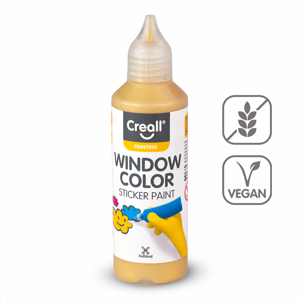 Barva na sklo Creall Window color, 80 ml, zlatá