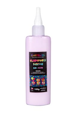 Obrázek produktu: Barva na sklo slupovací - NEON, svítící pod UV lampou, fialová, 100 g