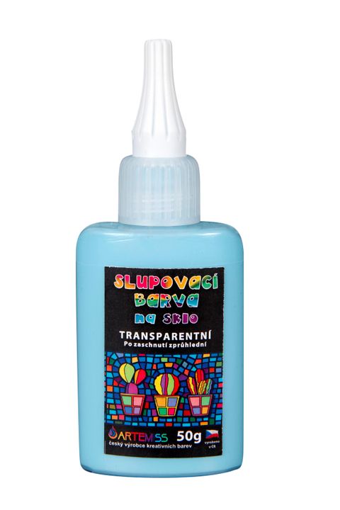 Obrázek produktu: Barva na sklo, transparentní odstín - světle tyrkysová, 50 g