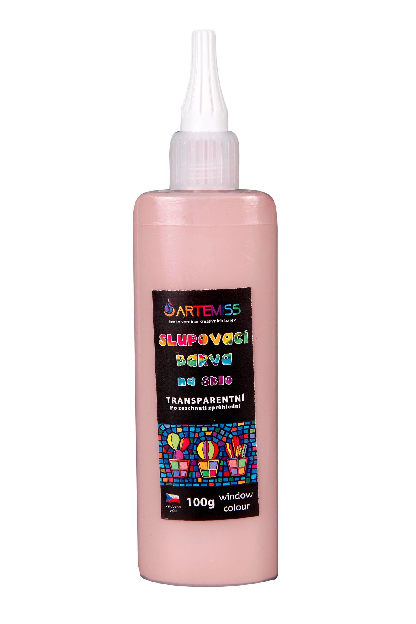 Barva na sklo, transparentní odstín - tmavě hnědá, 100 g