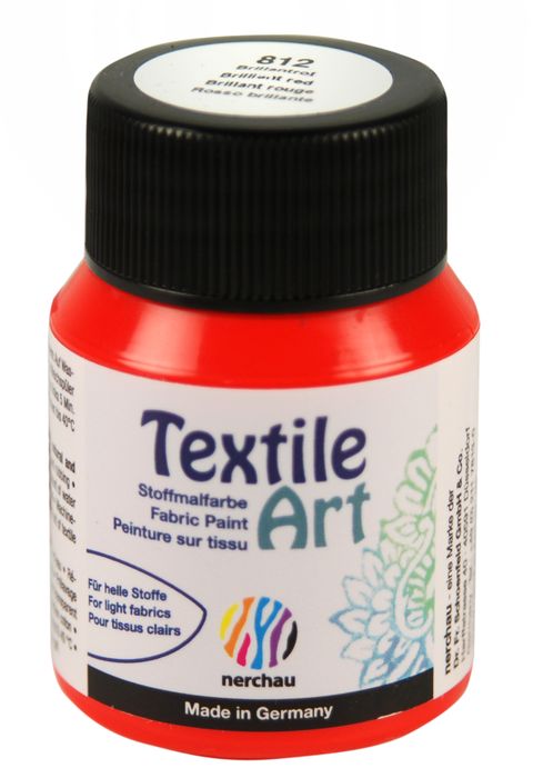 Obrázek produktu: Barva na světlý textil Nerchau, 59 ml - brilantní červená