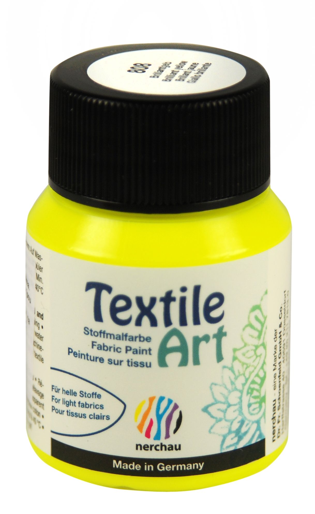 Barva na světlý textil Nerchau, 59 ml - brilantní žlutá