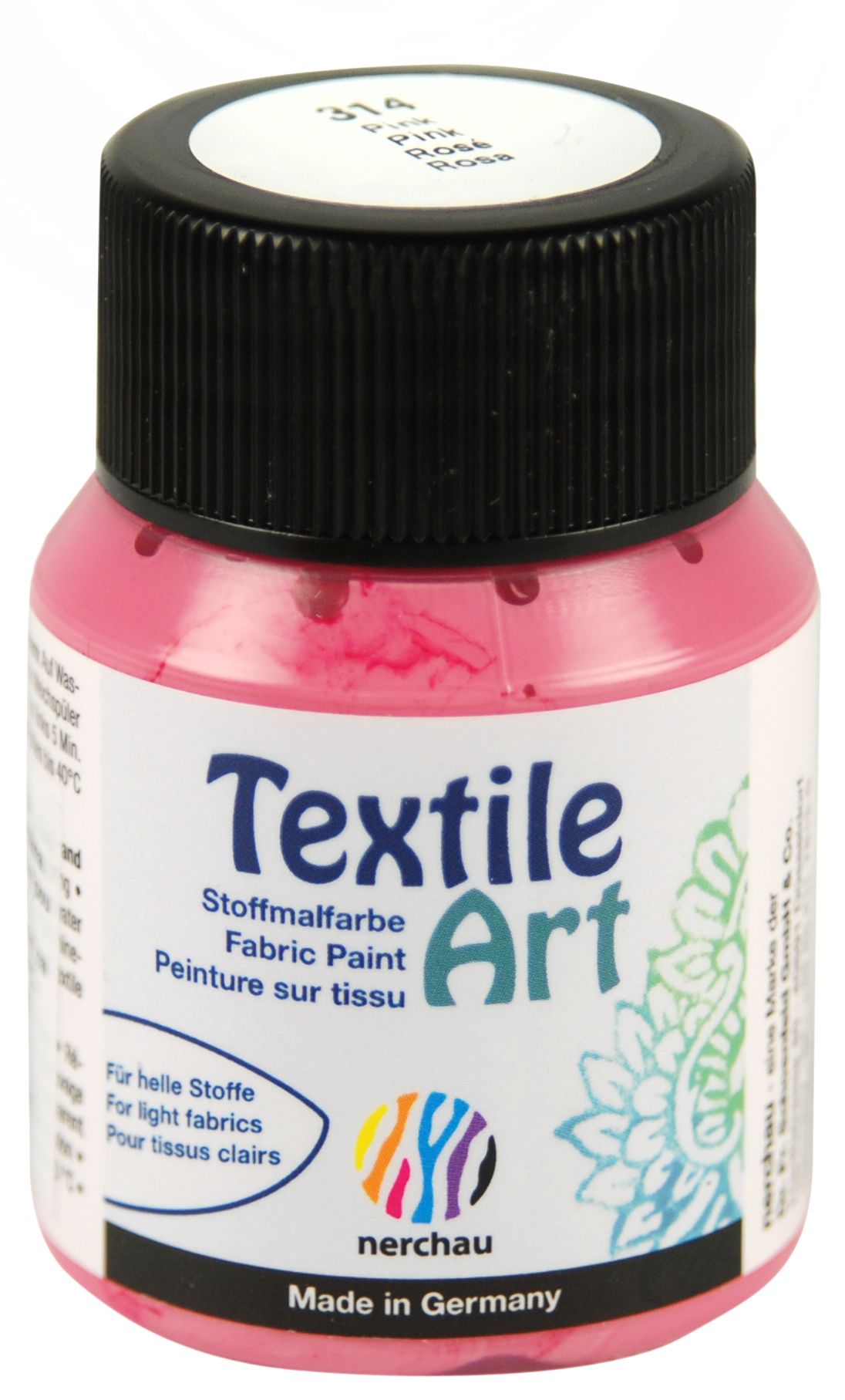 Barva na světlý textil Nerchau, 59 ml - křiklavě růžová