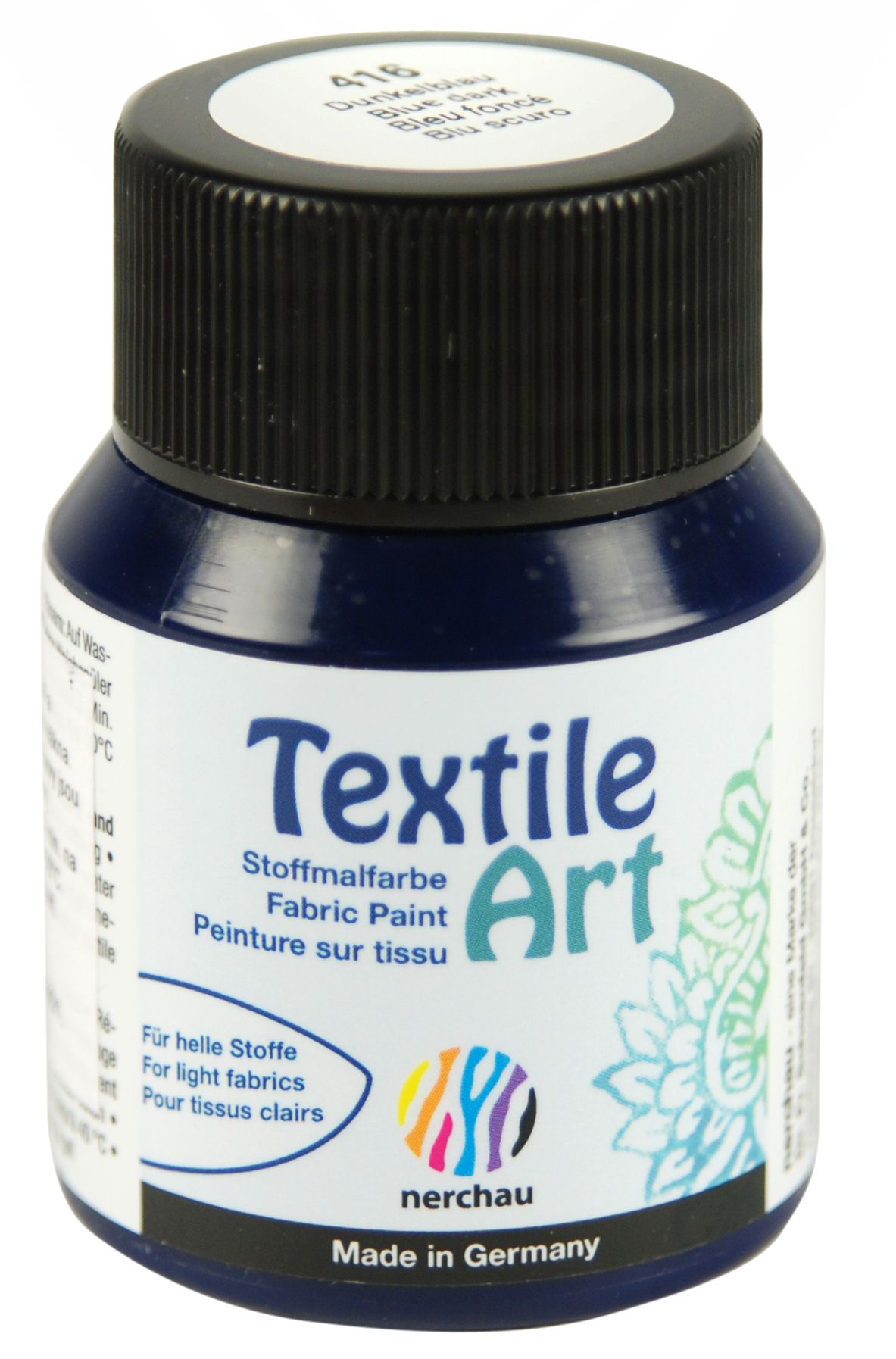 Barva na světlý textil Nerchau, 59 ml - tmavě modrá