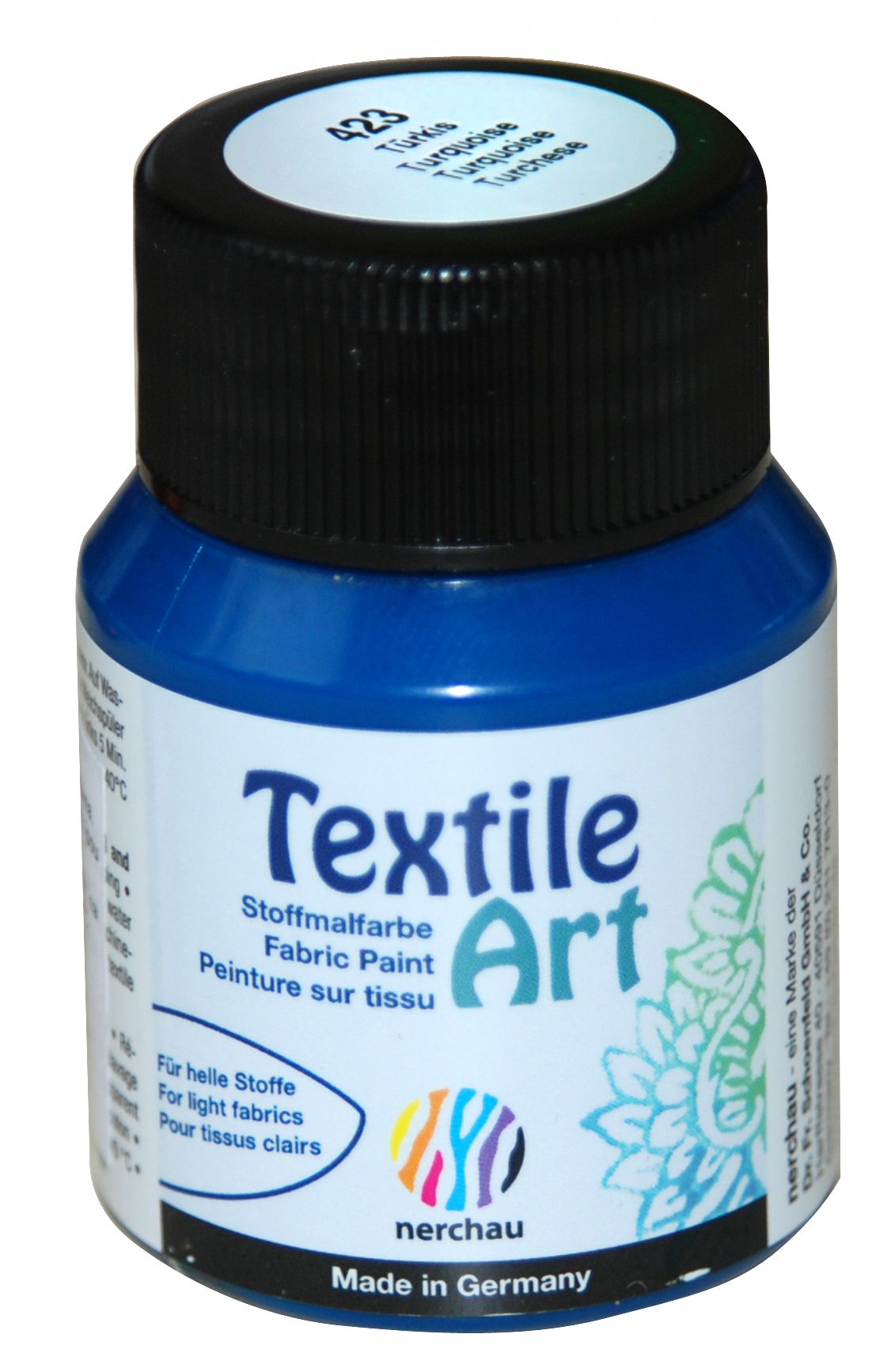 Barva na světlý textil Nerchau, 59 ml - tyrkysová