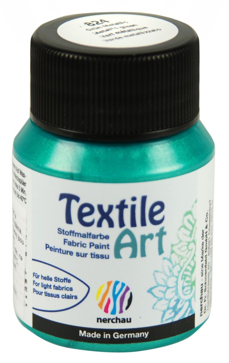 Barva na světlý textil Nerchau, 59 ml - zelená metalíza