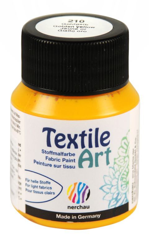 Obrázek produktu: Barva na světlý textil Nerchau, 59 ml - zlatožlutá