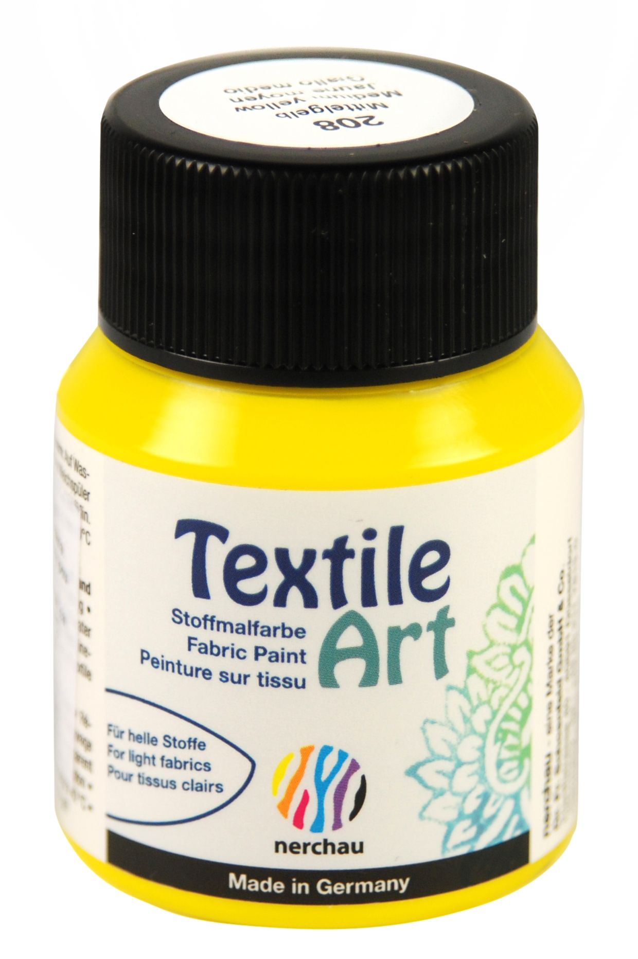 Barva na světlý textil Nerchau, 59 ml - žlutá