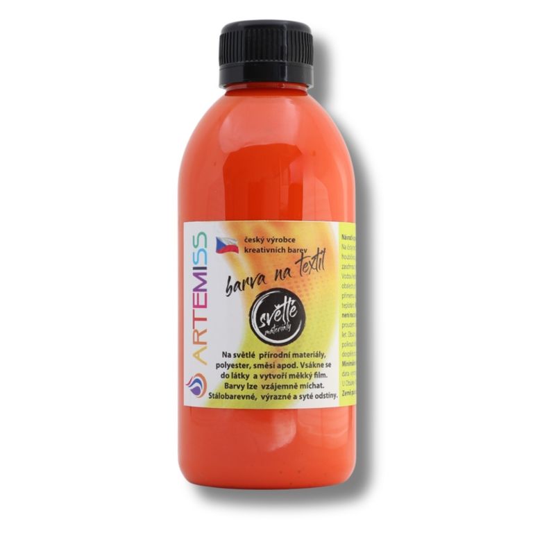 Levně Barva na textil 250 g - oranžová
