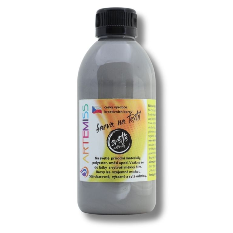 Levně Barva na textil 250 g - stříbrná