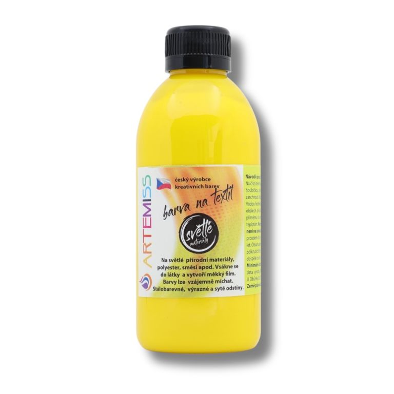 Levně Barva na textil 250 g - žlutá