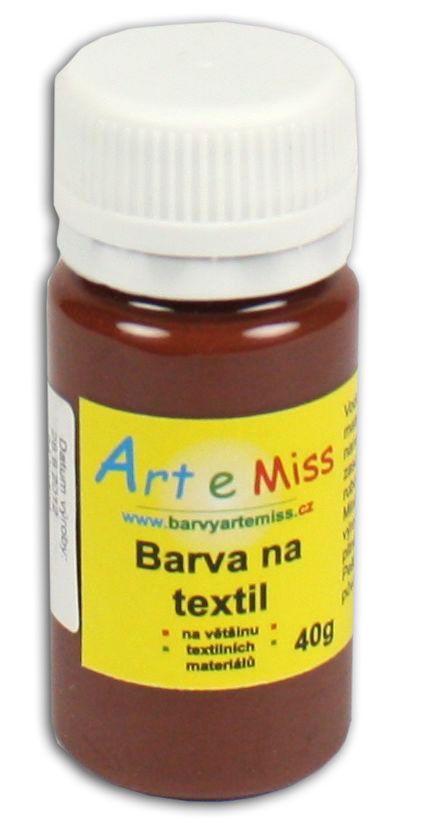 Barva na textil 40 g - barva hnědá