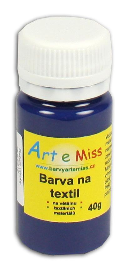 Levně Barva na textil 40 g - barva modrá