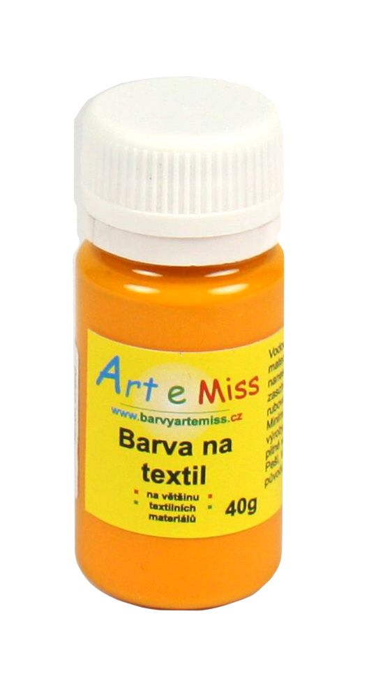Barva na textil 40 g - barva pomerančová
