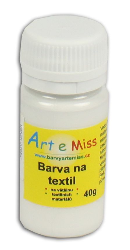 Levně Barva na textil 40g - barva bílá