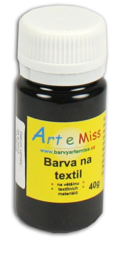 Obrázek produktu: Barva na textil 40g - barva černá
