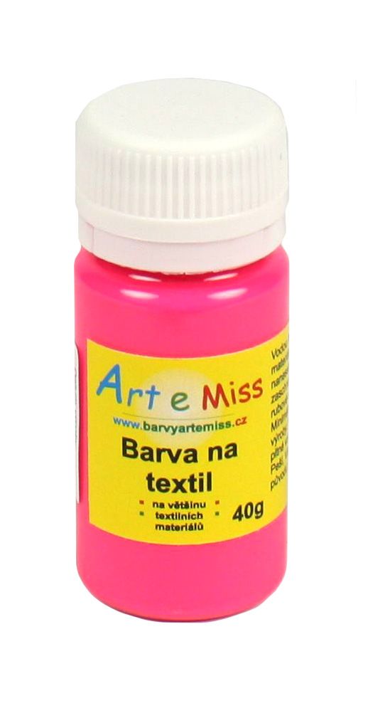 Levně Barva na textil 40g - barva neon růžová