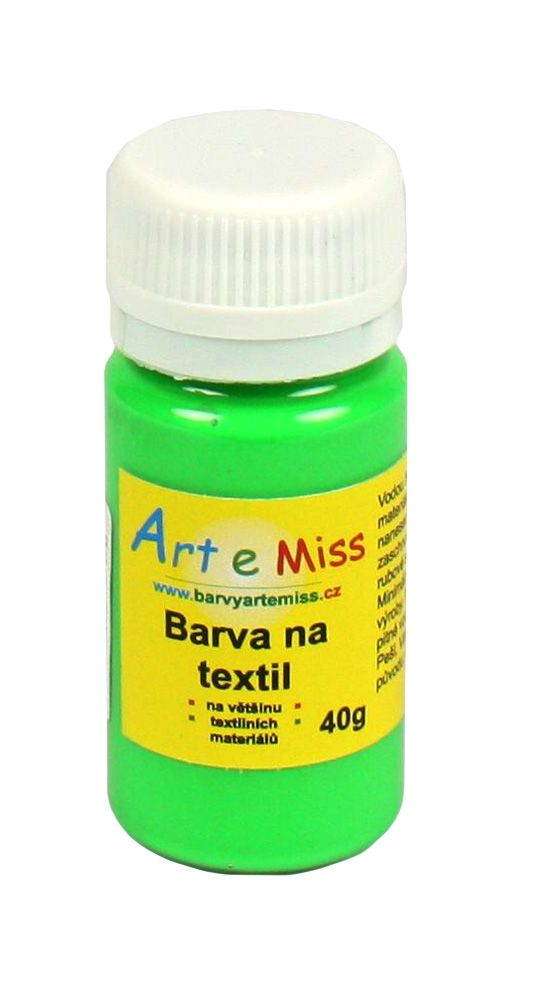 Levně Barva na textil 40g - barva neon zelená