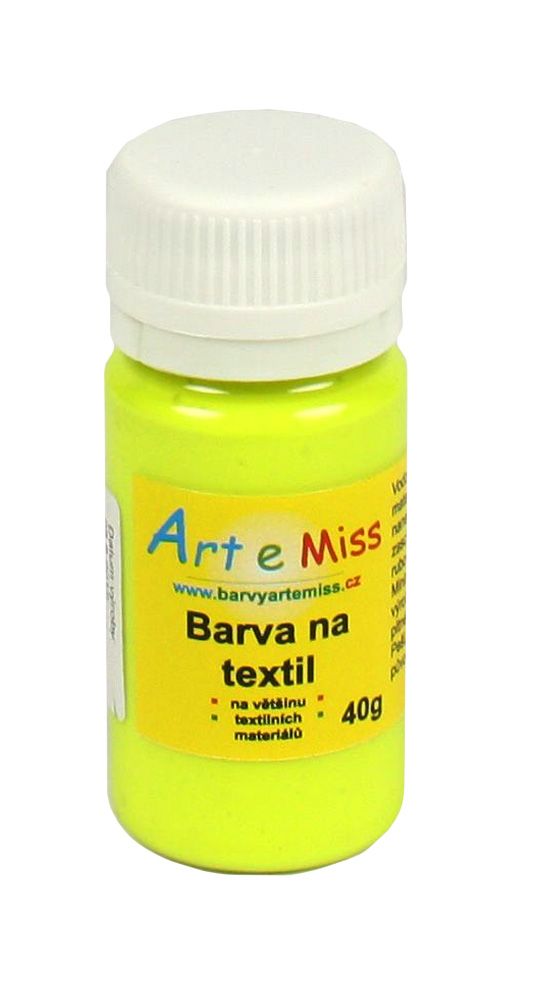 Levně Barva na textil 40g - barva neon žlutá