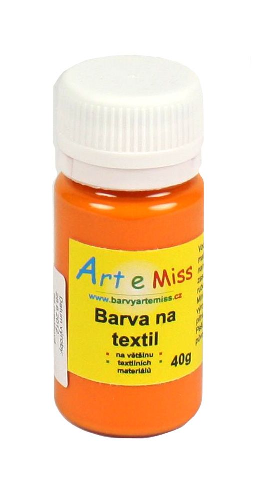 Levně Barva na textil 40g - barva oranž