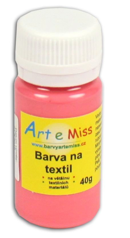 Levně Barva na textil 40g - barva růžová