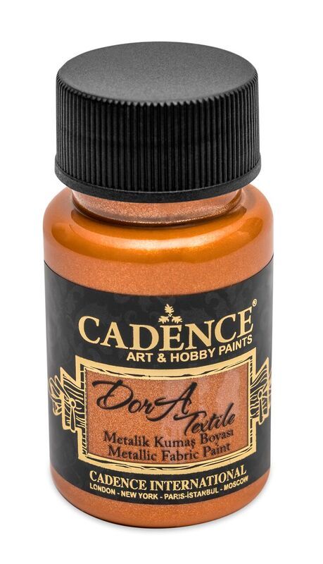 Cadence Metalická barva na textil Cadence Dora Textile, 50 ml - VYBERTE ODSTÍN - Metalická barva na textil Cadence Dora Textile, 50 ml - orange, oranžová