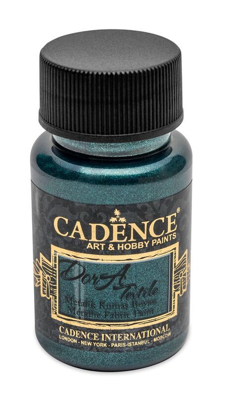 Levně Barva na textil Cadence DORA, 50 ml - petrolejová modrá (petroleum)