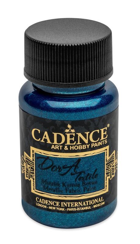 Cadence Metalická barva na textil Cadence Dora Textile, 50 ml - VYBERTE ODSTÍN - Metalická barva na textil Cadence Dora Textile, 50 ml - sax blue, tm. modrá
