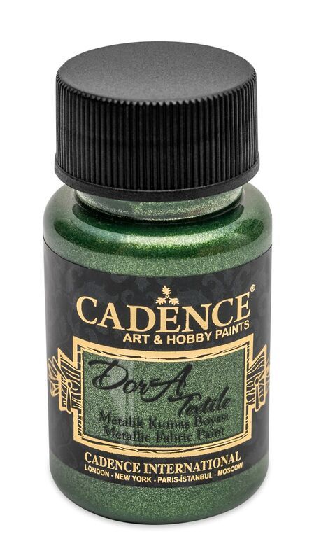Cadence Metalická barva na textil Cadence Dora Textile, 50 ml - VYBERTE ODSTÍN - Metalická barva na textil Cadence Dora Textile, 50 ml - green, zelená